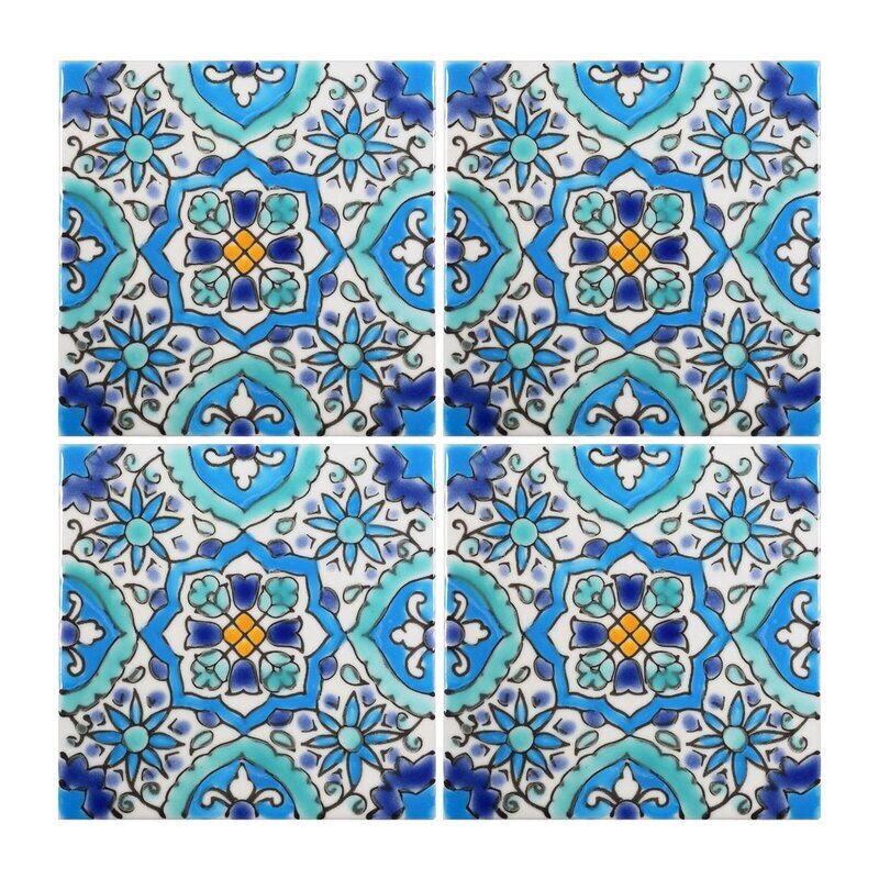 Mediterranean Accent Tile Backsplash 