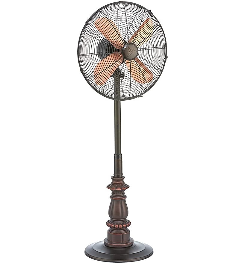 Metal and Polyresin Vintage Standing Fan