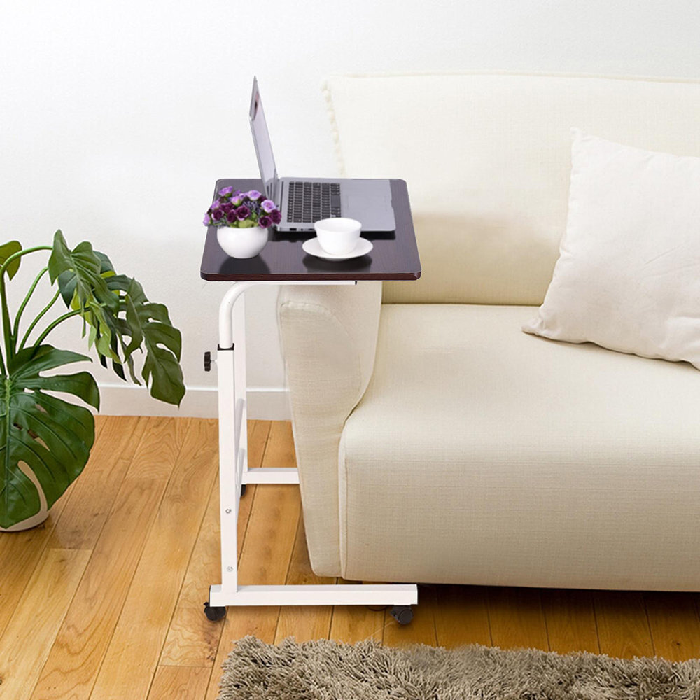 Metal and Wood Rectangular Rolling Table
