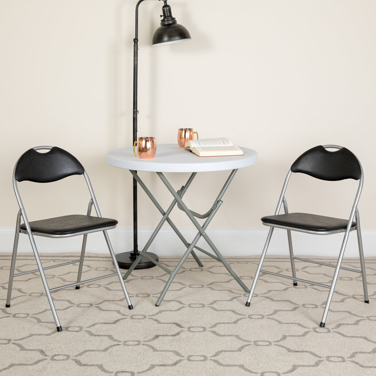 Metal Folding Garden Chairs (Set of 4)