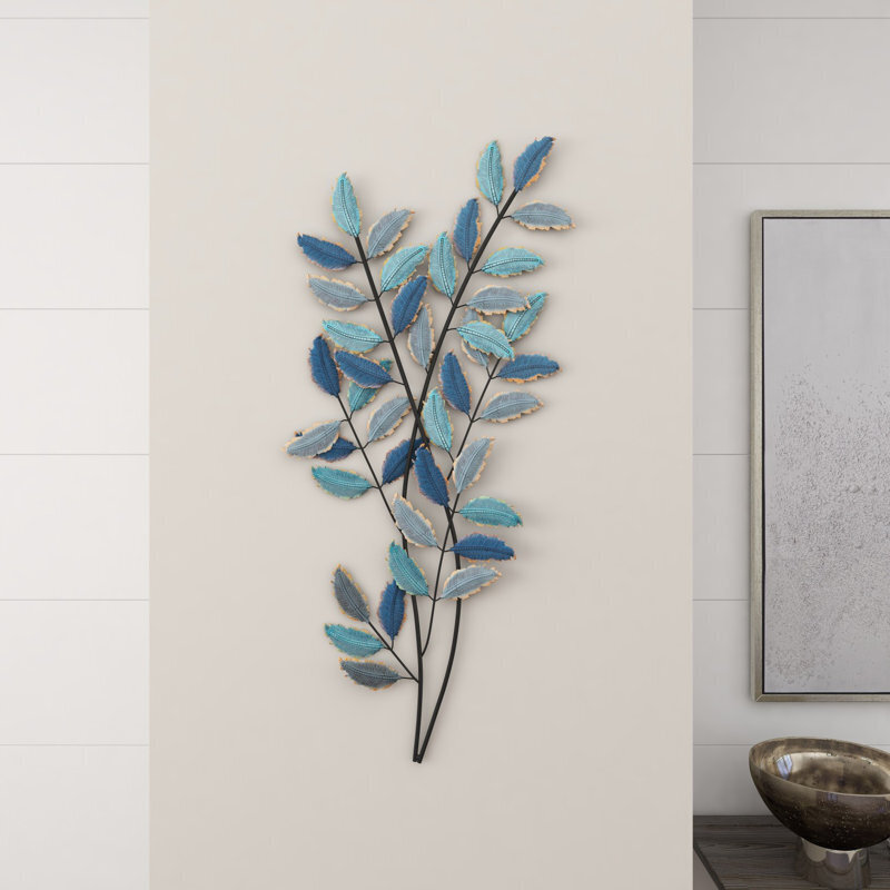Metal Leaves in Beautiful Blue Hues