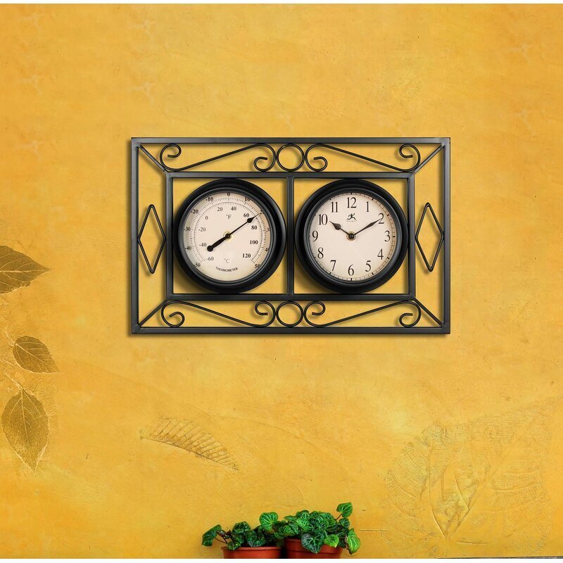 Outdoor Clock And Thermometer