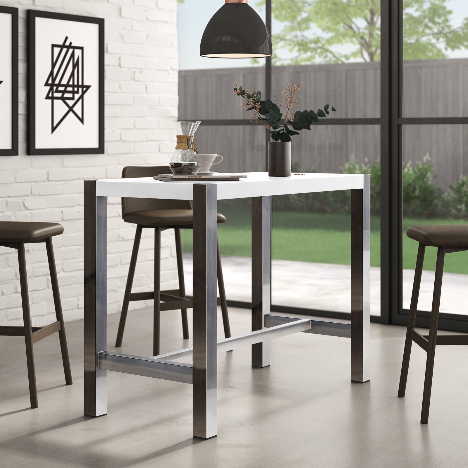 Metal Rectangle Bar Table
