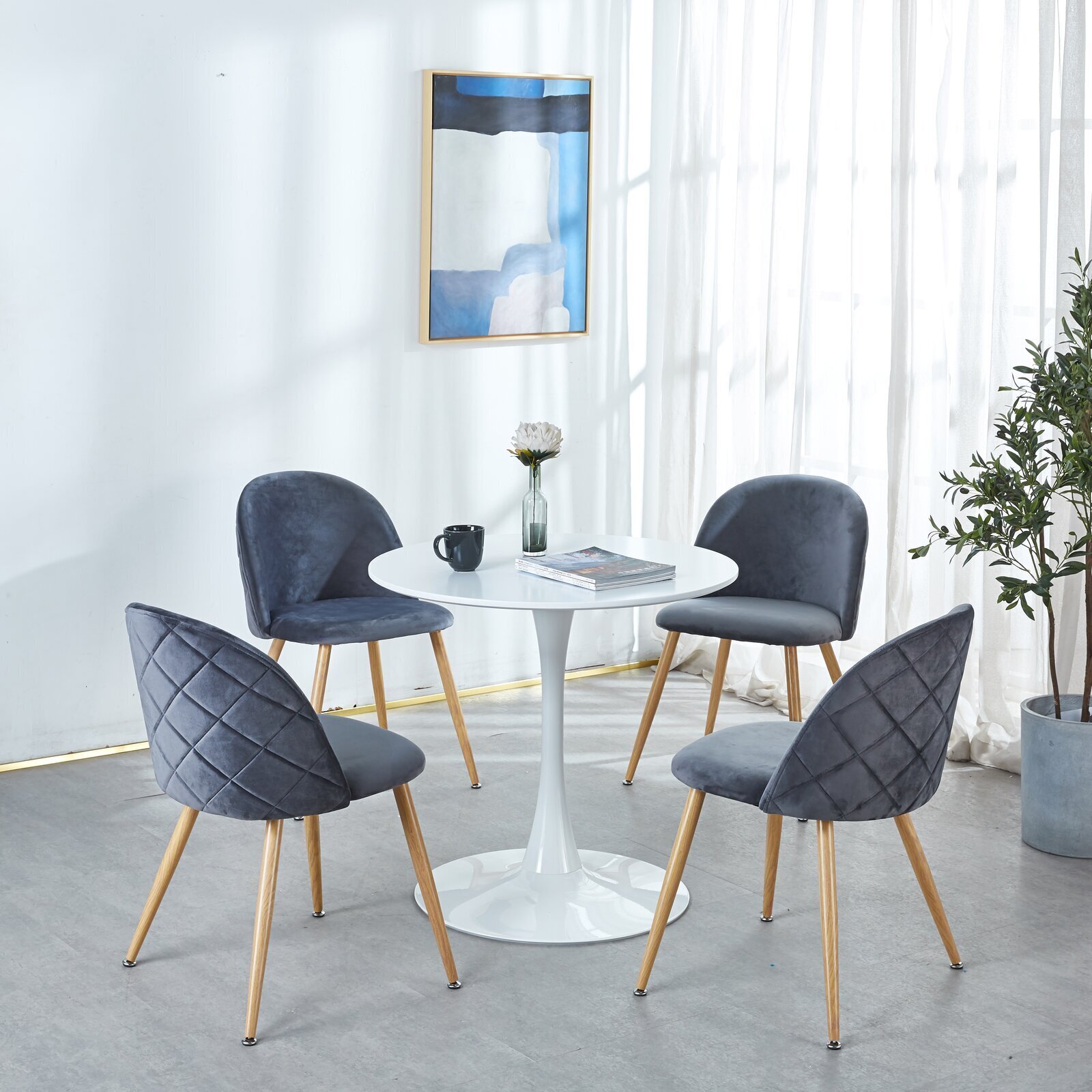 Metal Round Nook Dining Set