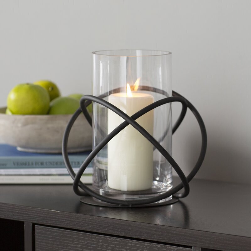 Metal Tabletop Hurricane Candle Holder