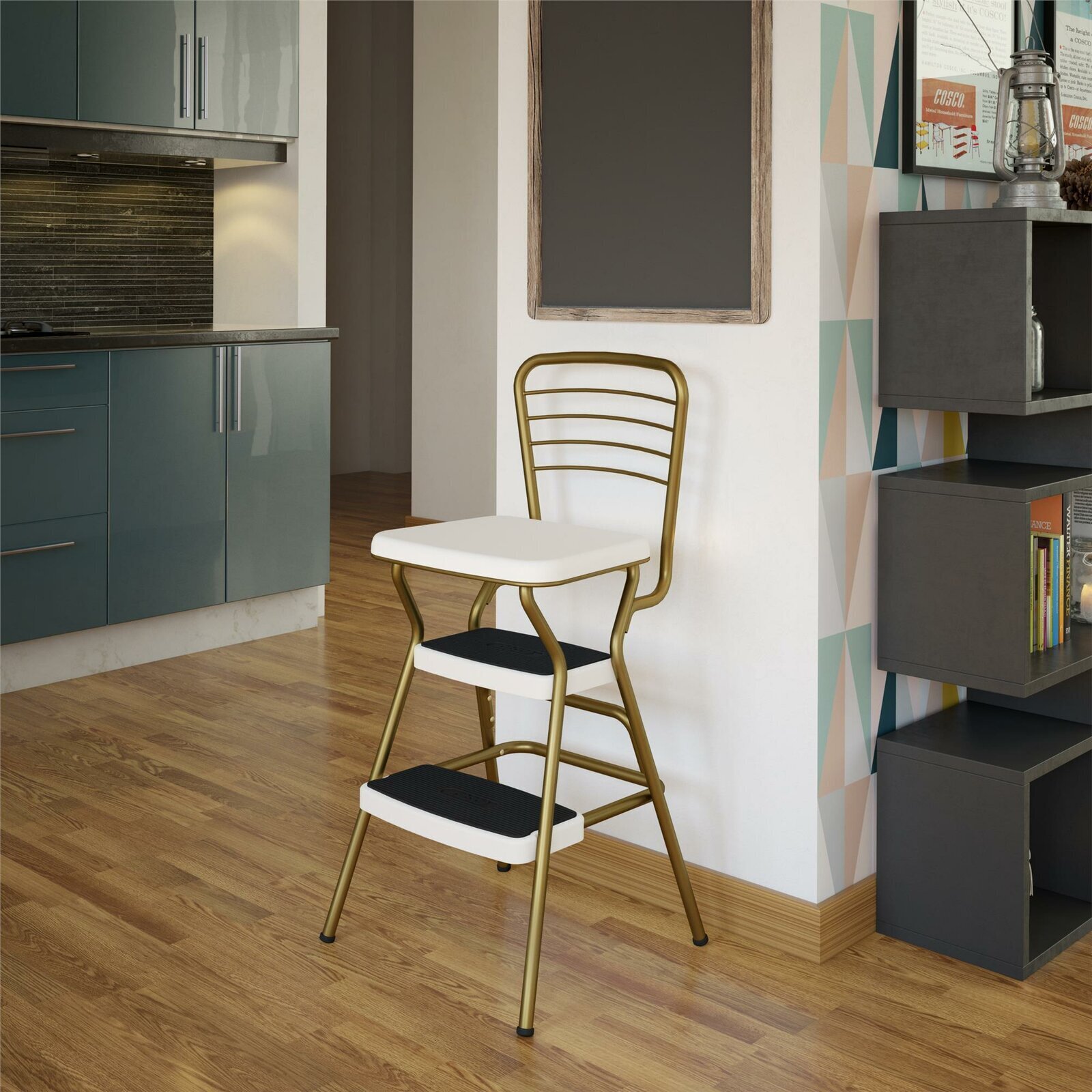 Metal Vintage Step Stool Chair