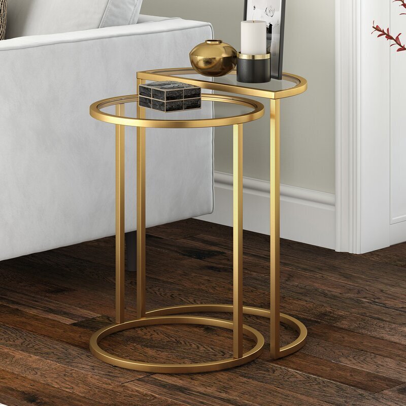 Small Brass Side Table