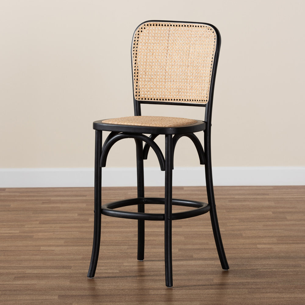 Mid Century Cane Back Barstool
