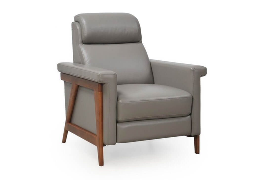 Mid Century Leather Modern Recliner Chair