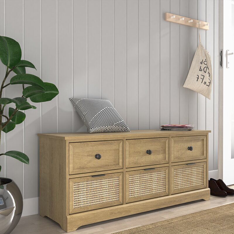 Mid Century Modern Closed Storage Bench