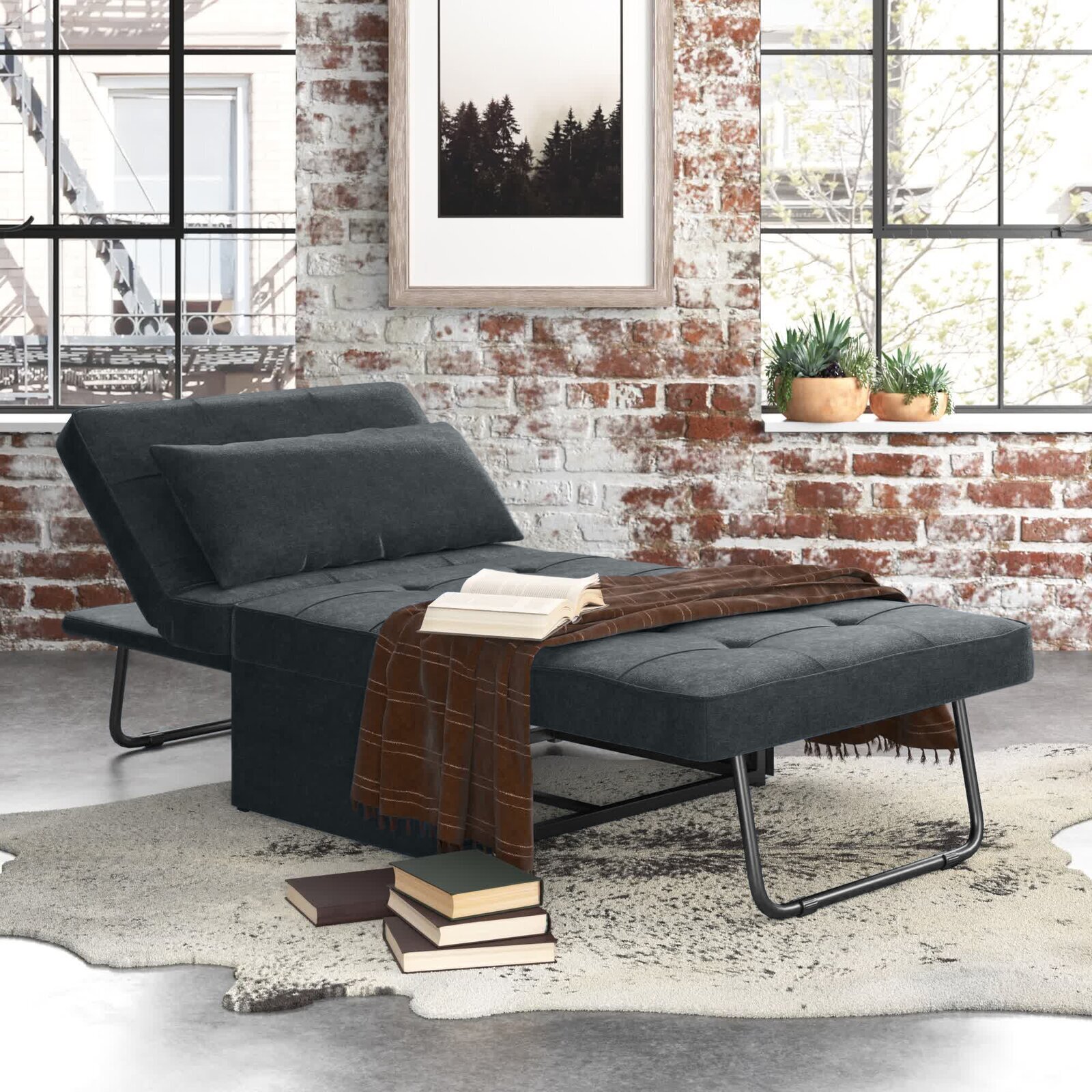 Mid Century Modern Sleeper Ottoman