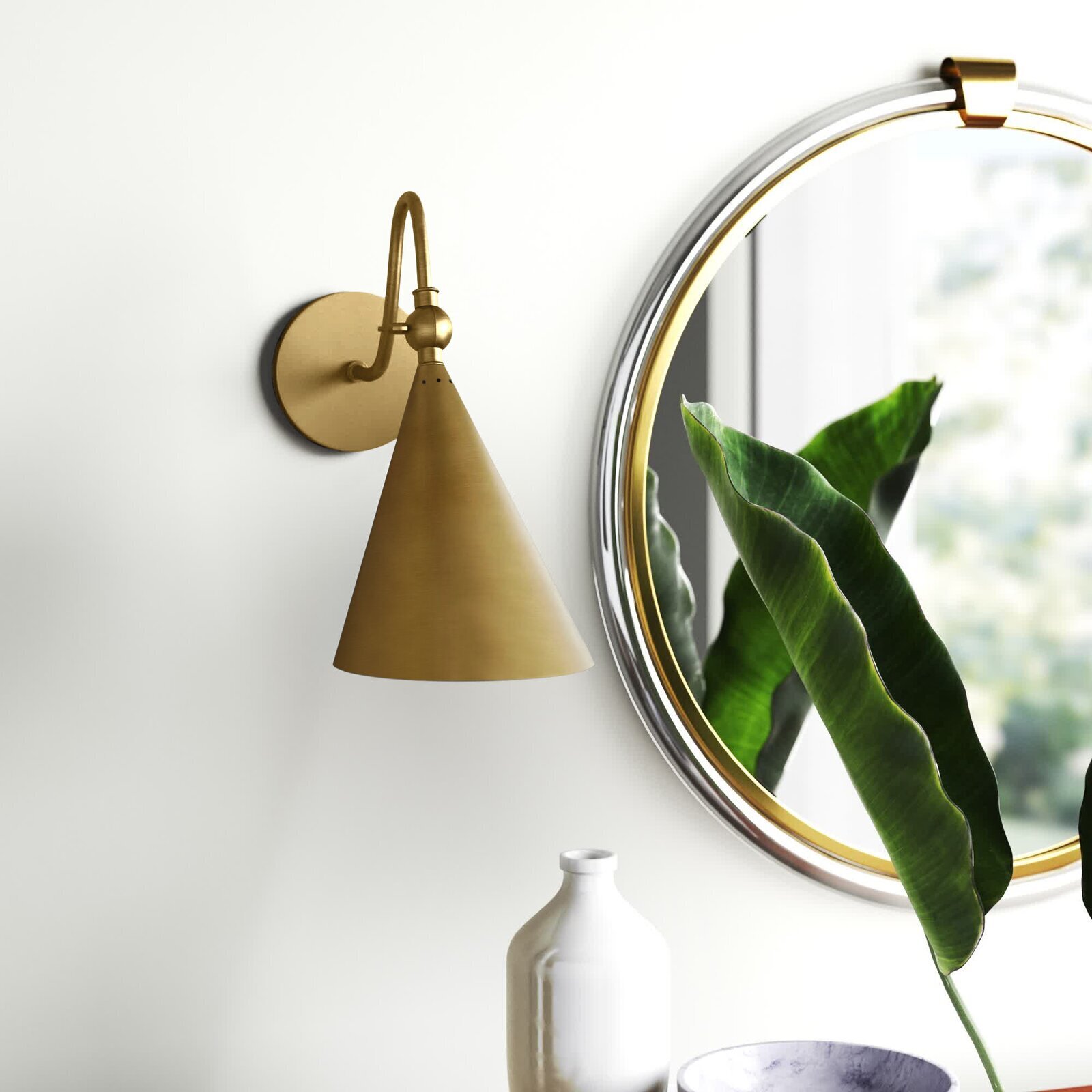 Mid Century Modern Wall Mounted Pendant Light