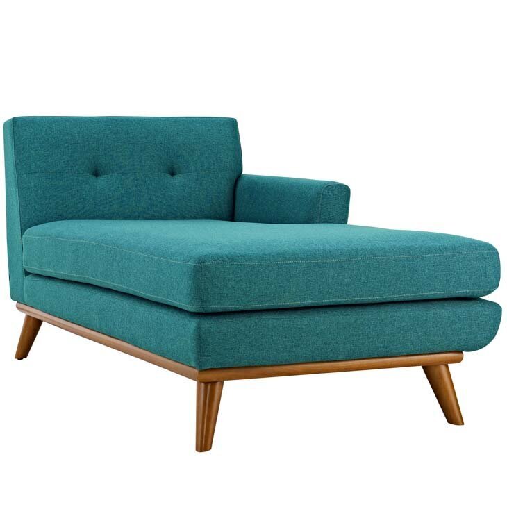 Mid Century Oversized Loveseat Chaise