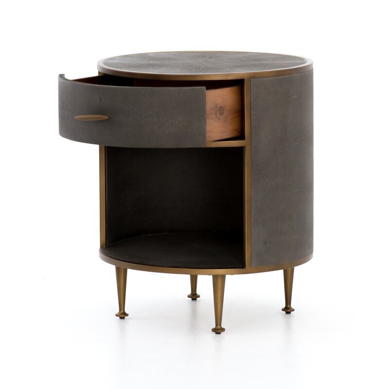 Mid Century Round Night Stand 
