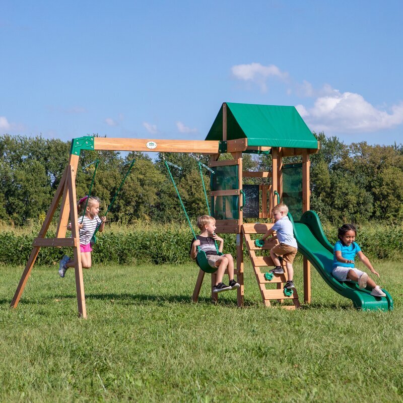 Minimal Wood Covered Swingset