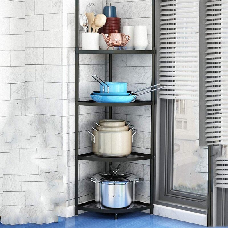 Minimalist Corner Kitchen Bakers Rack