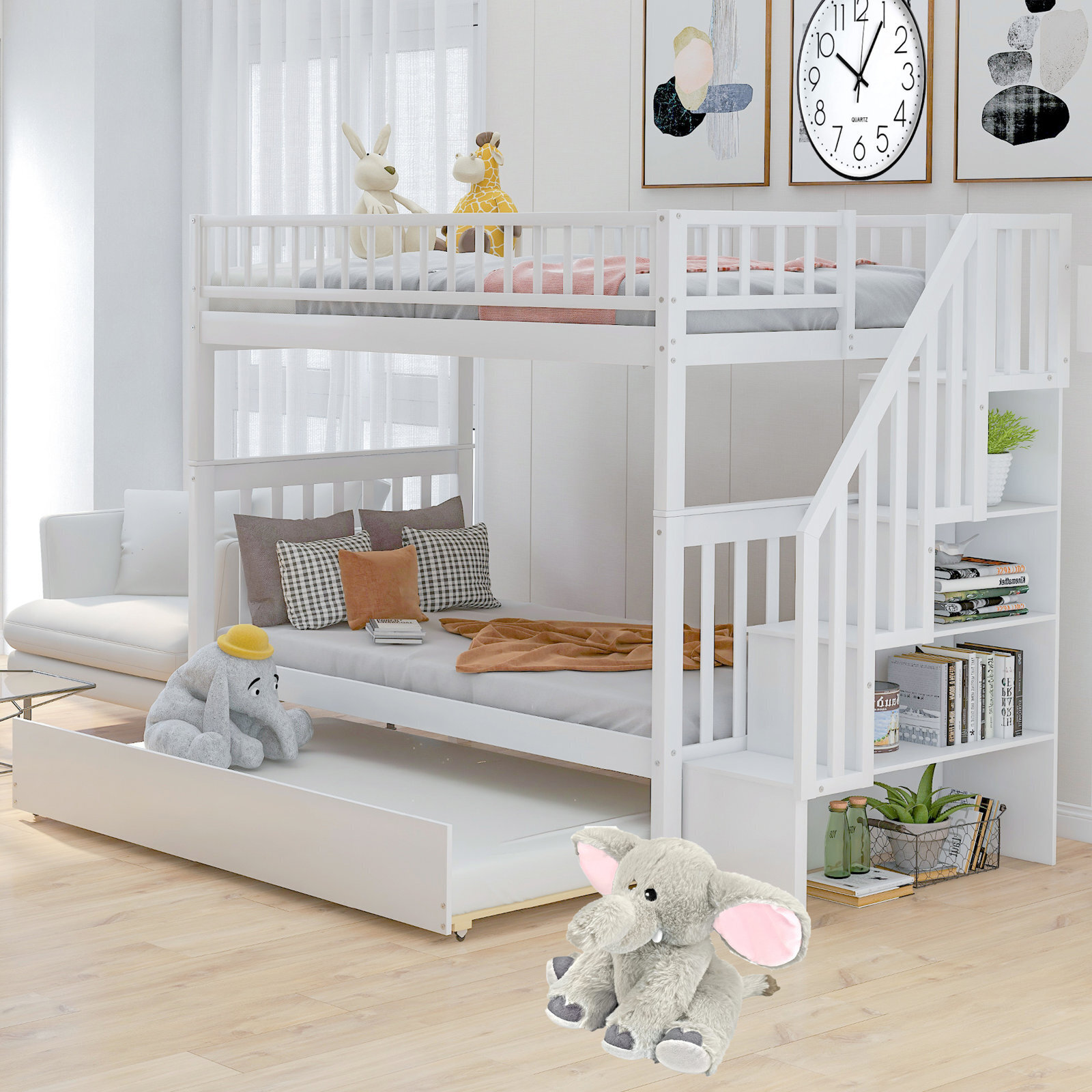 Minimalist Desk Trundle Bed