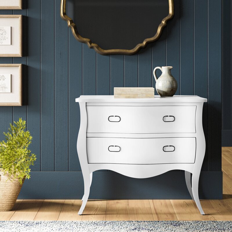 Minimalistic Neutral Classic Bombe Accent Chest
