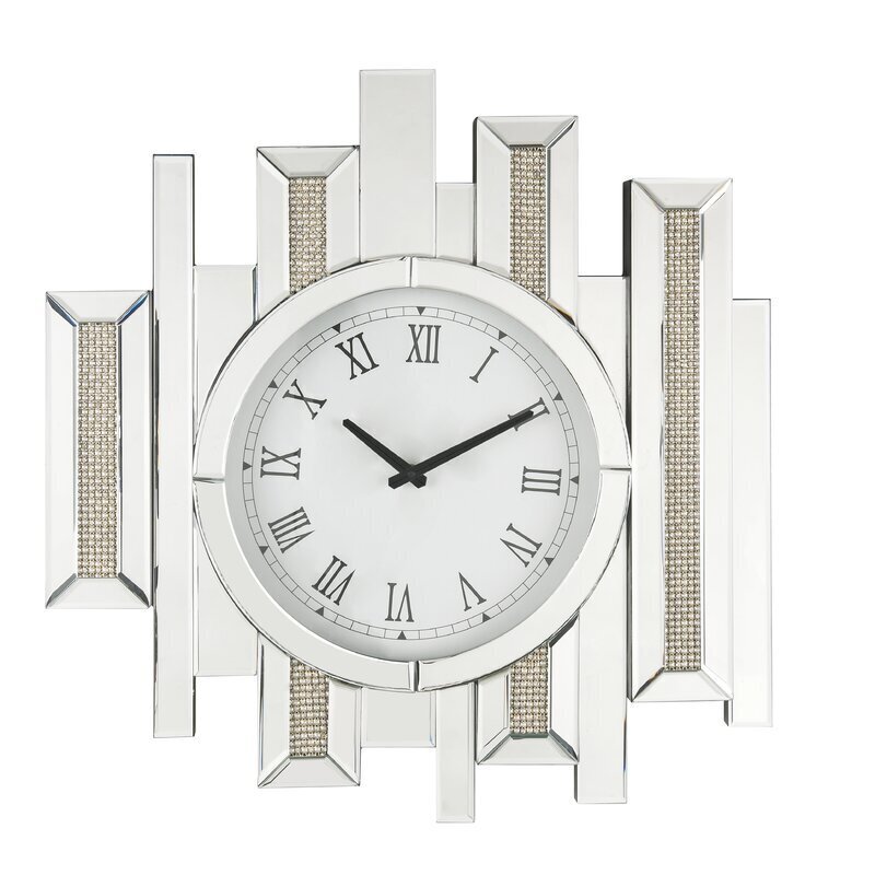 Mirrored Art Deco Wall Clock