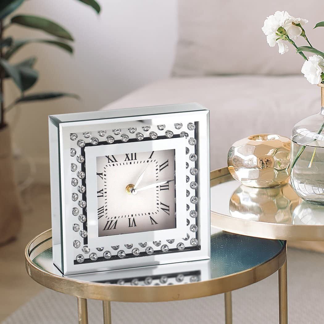 Mirrored Modern Mantel Clock
