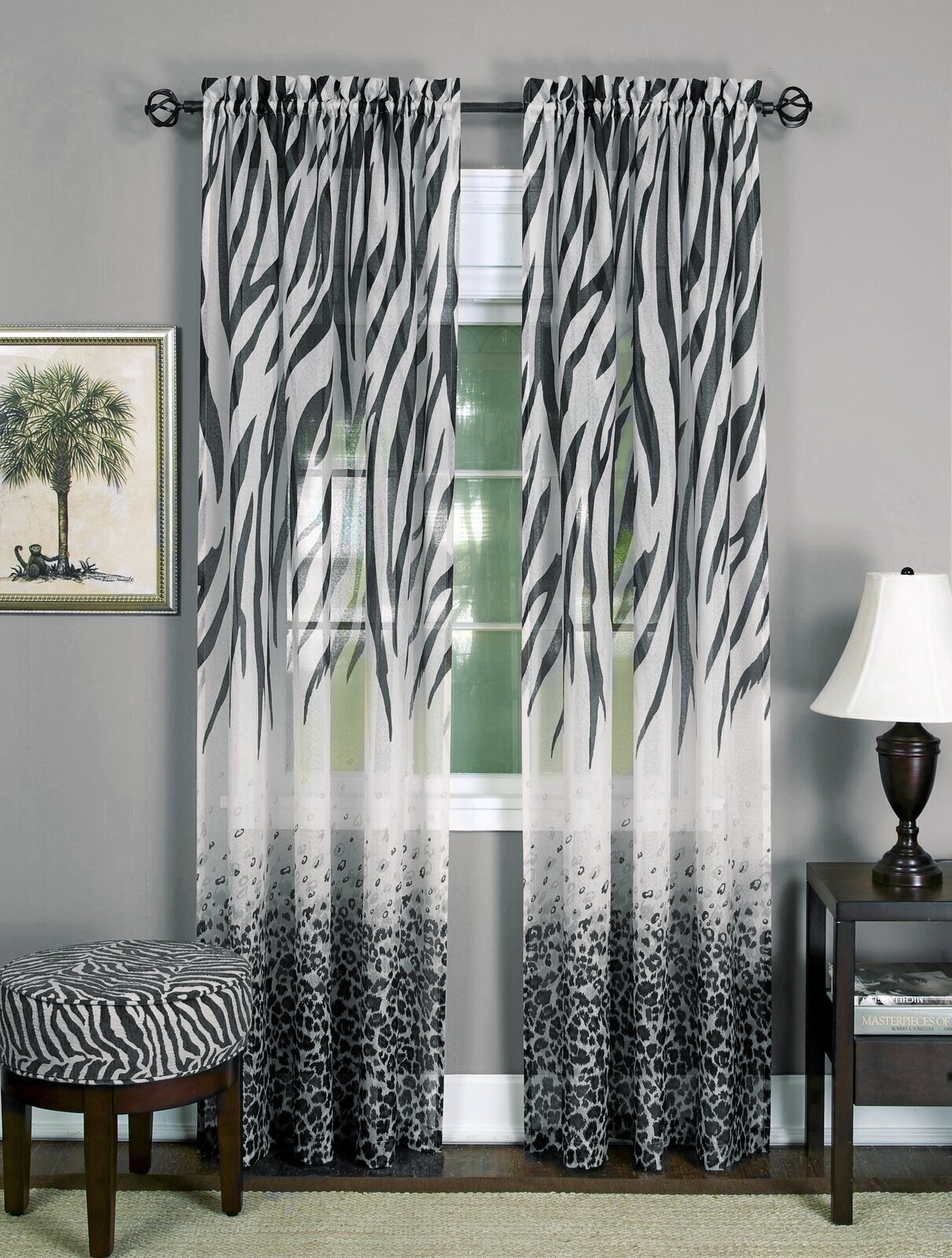 Mixed Animal Print Curtain