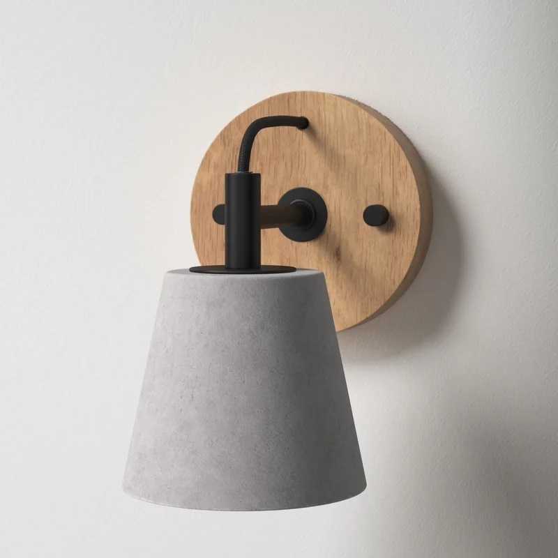 Mixed Media Wall Mounted Pendant Light