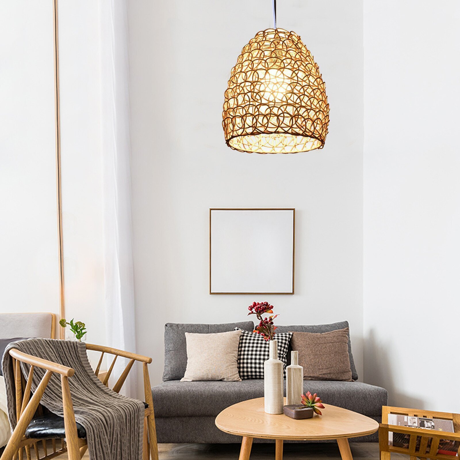 Modern bamboo chandelier