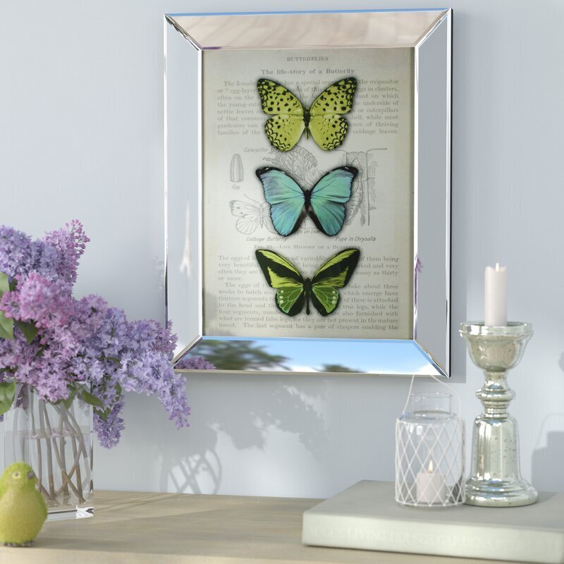 Modern Bevelled Edge Mirror Glass Photo Frame