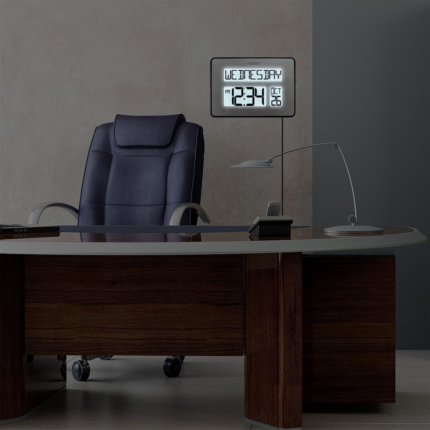 Modern Large Digital Wall Clock with Day and Date