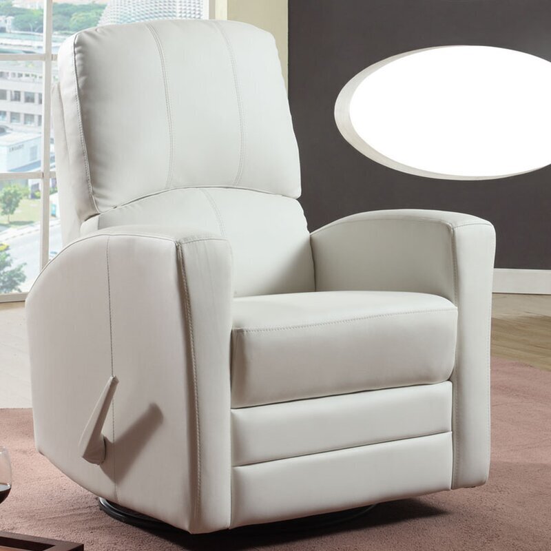 Modern Leather Glider Rocker Chair