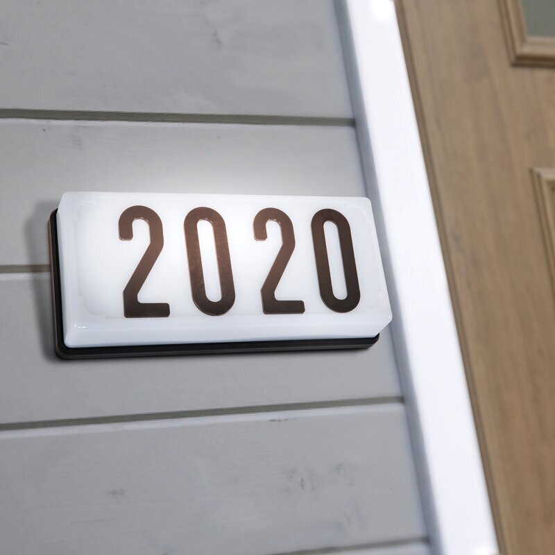 Modern Light Up Address Sign