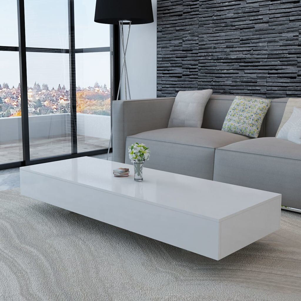 Modern MDF gloss white coffee table
