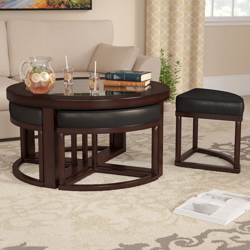Ottoman With Pull Out Table