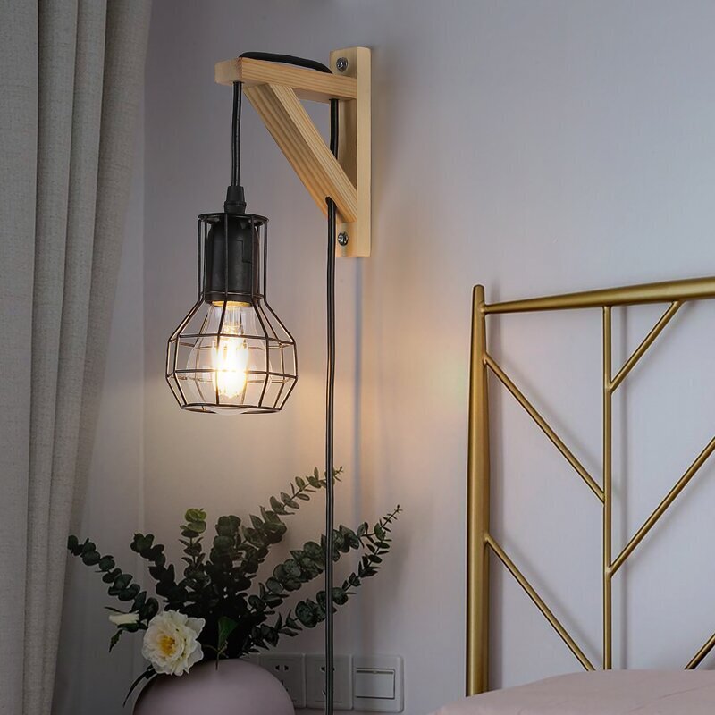 Modern Plug in Cord Wall Lamp Sconce