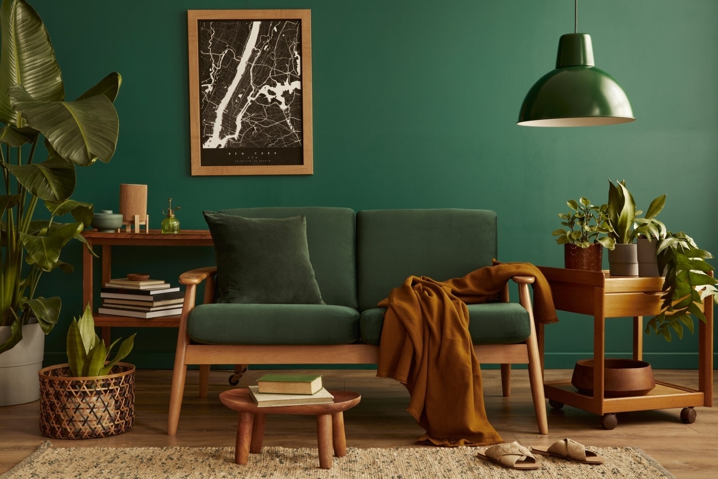Modern retro interior design