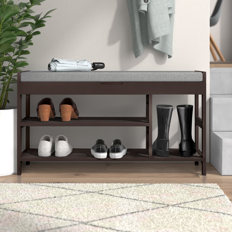 Modern shoe rack bench with storage