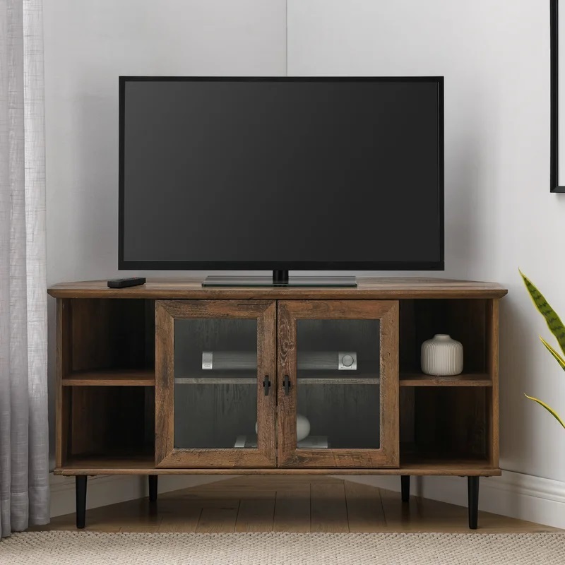 Modern Stereo Cabinet with Glass Doors