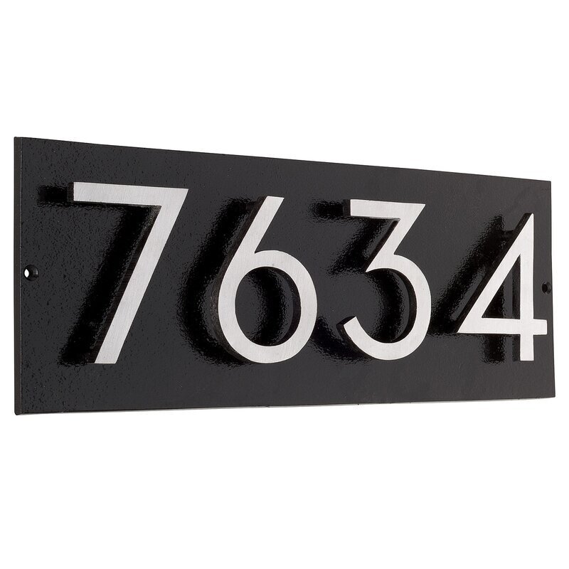 Modern Style Mailbox Number Plate
