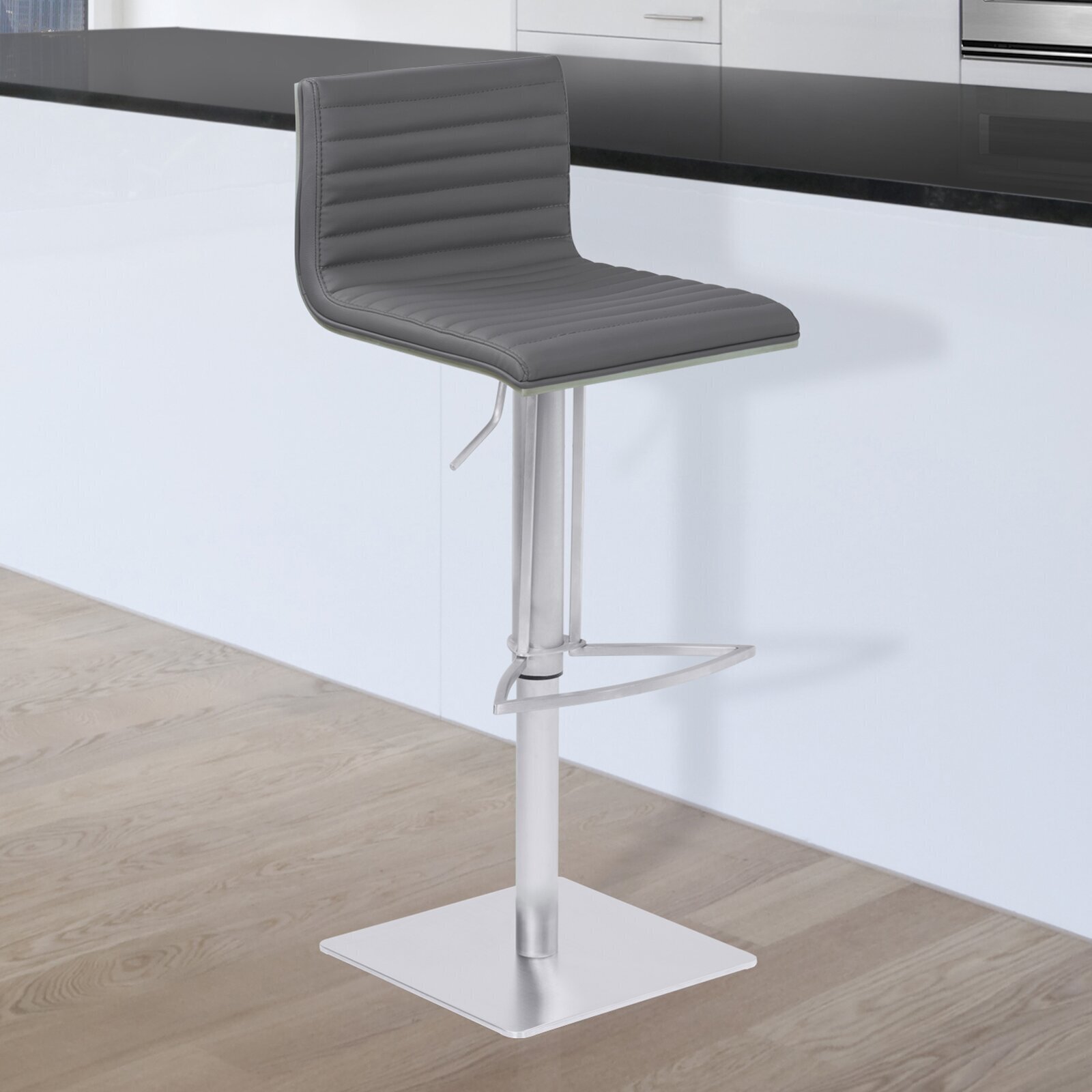 Modern Swivel Stainless Steel Counter Stool