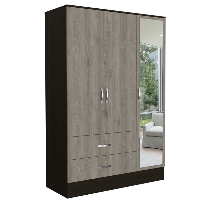 Modern Wardrobe for Hanging Clothes with Mirror