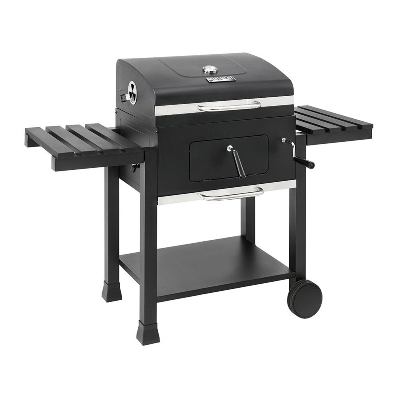 Monument Grills 26" Built-In Barrel Charcoal Grill with Side Shelves