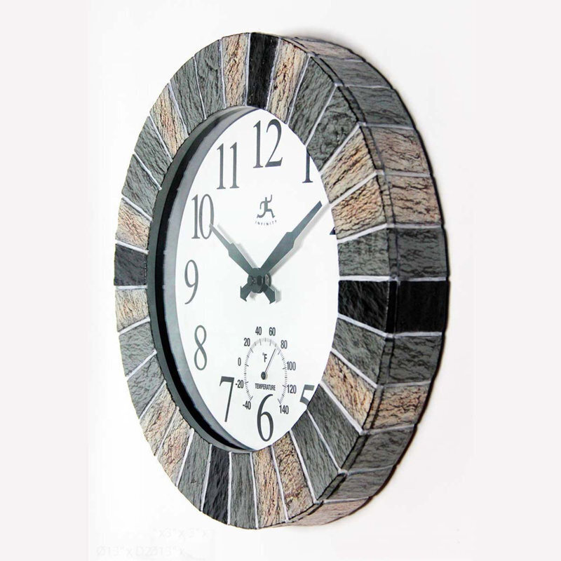 Multi Colored Faux Slate Outdoor Clock