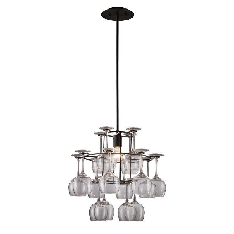 Multi Layer Wine Glass Light Fitting