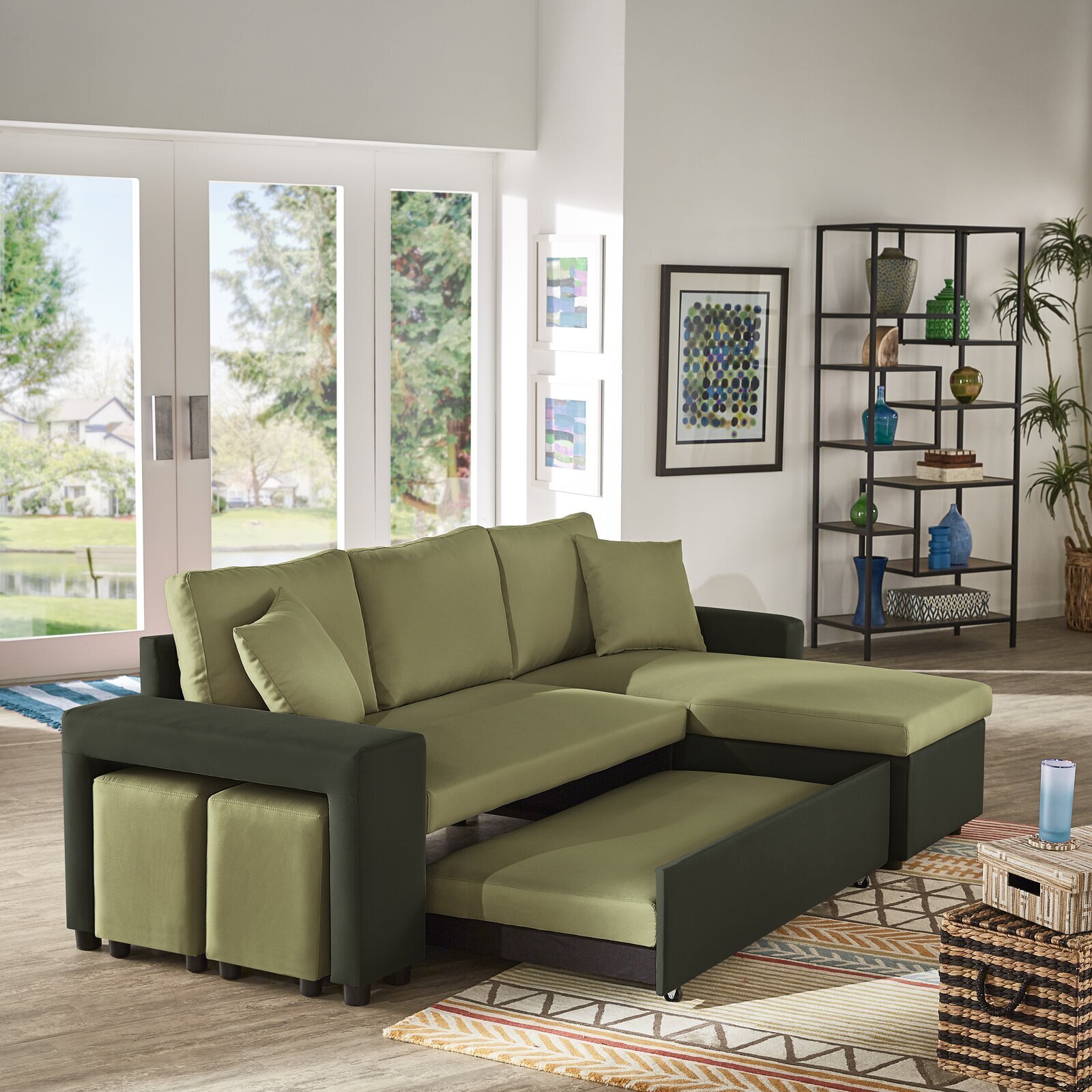 Multipurpose green sectional