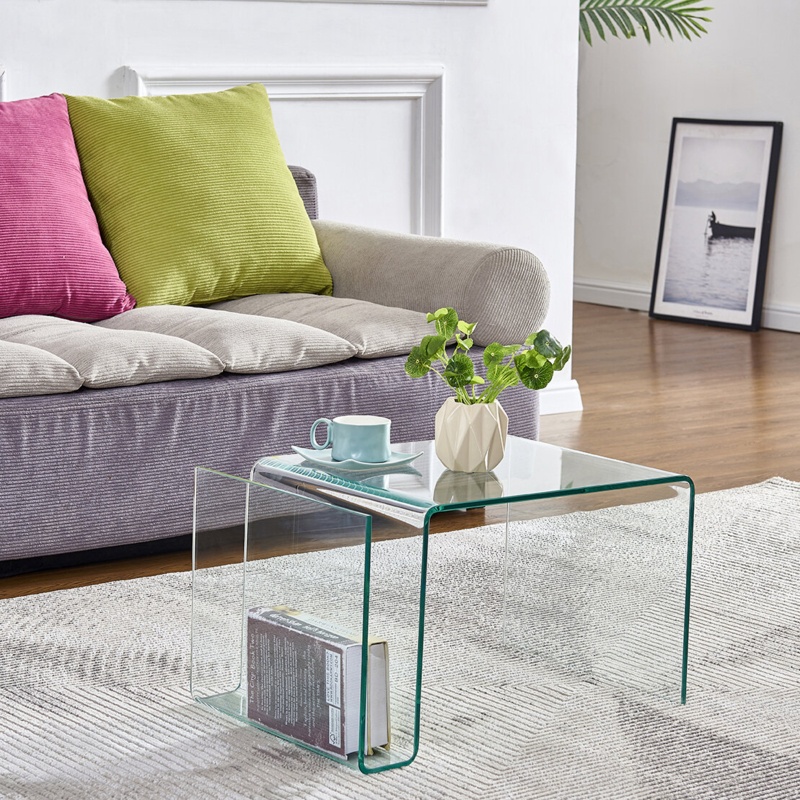 Murcia 24'' Tall Glass C Table End Table