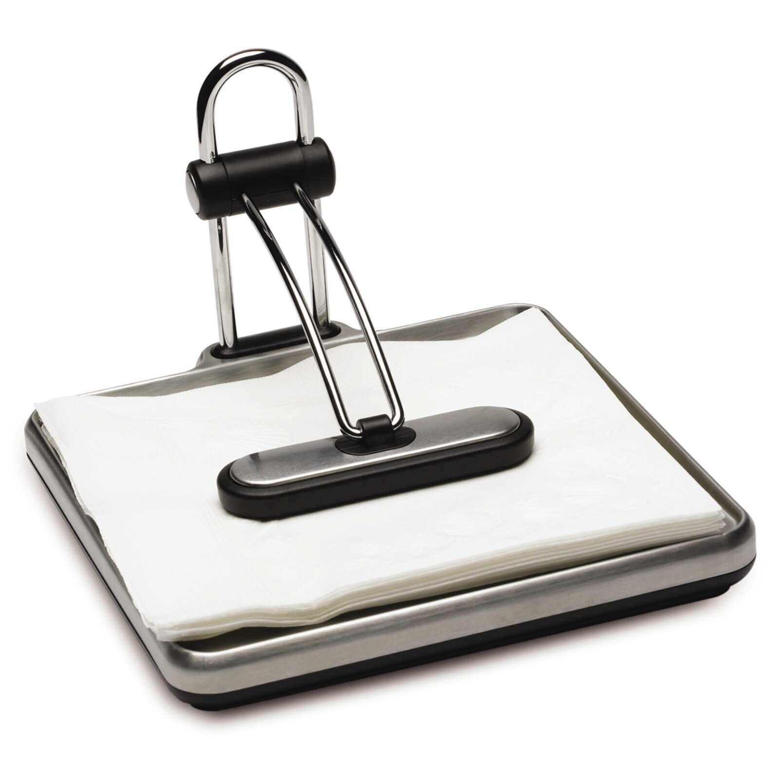 Napkin Holder with Weighted Arm
