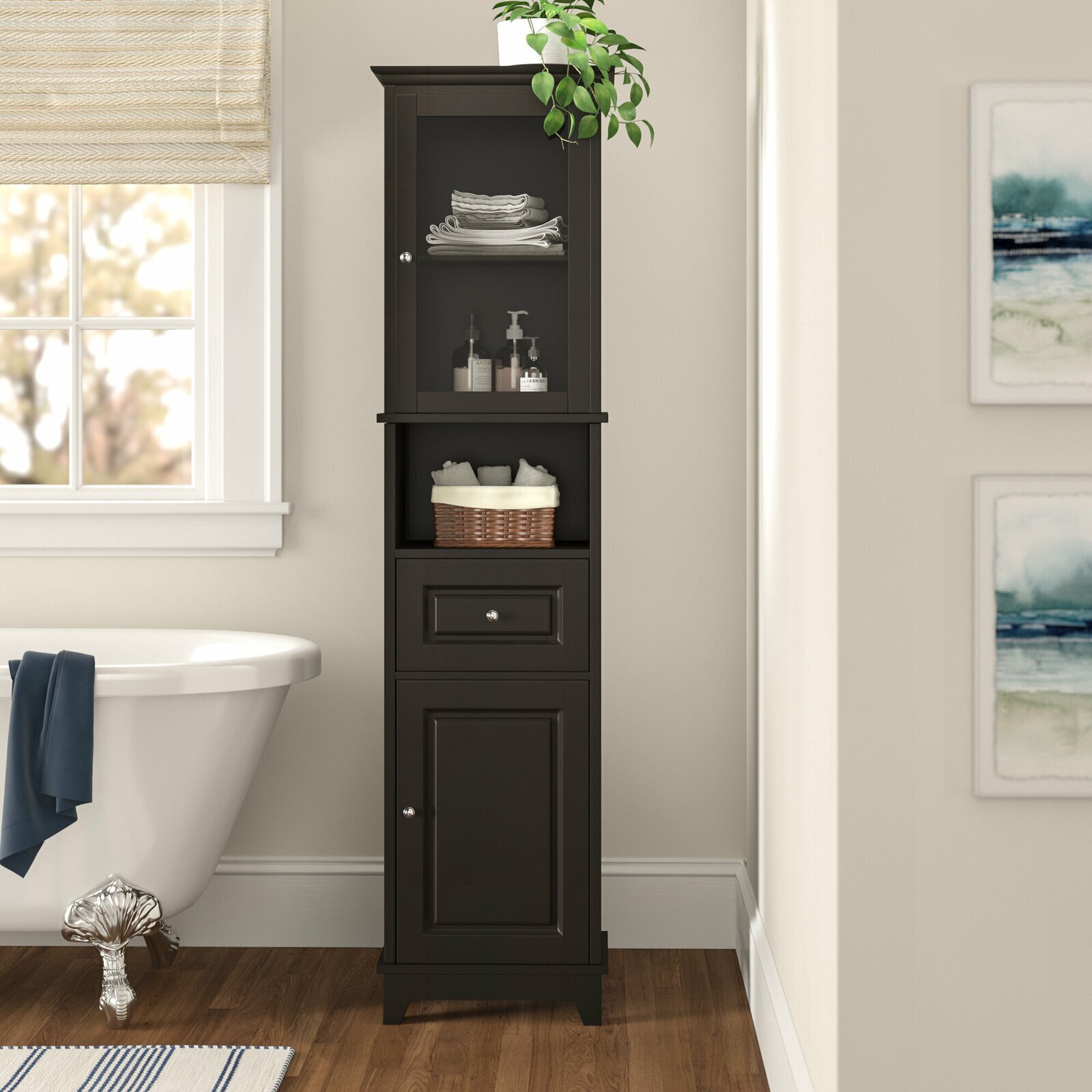 Narrow Bathroom Linen Cabinet