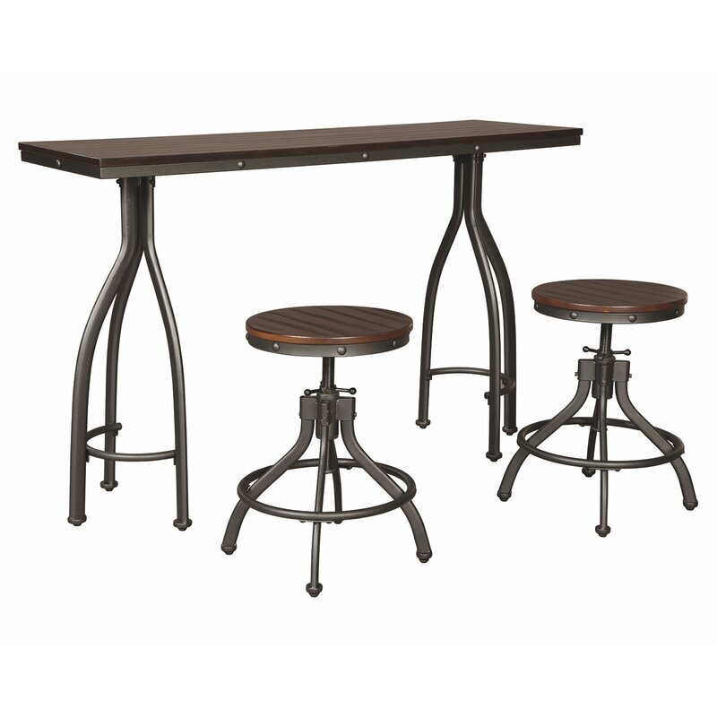 Narrow Pub Table and Stool Set