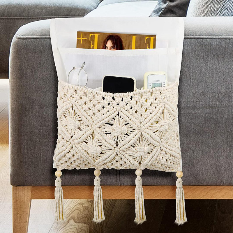 Natural armchair pocket organizer
