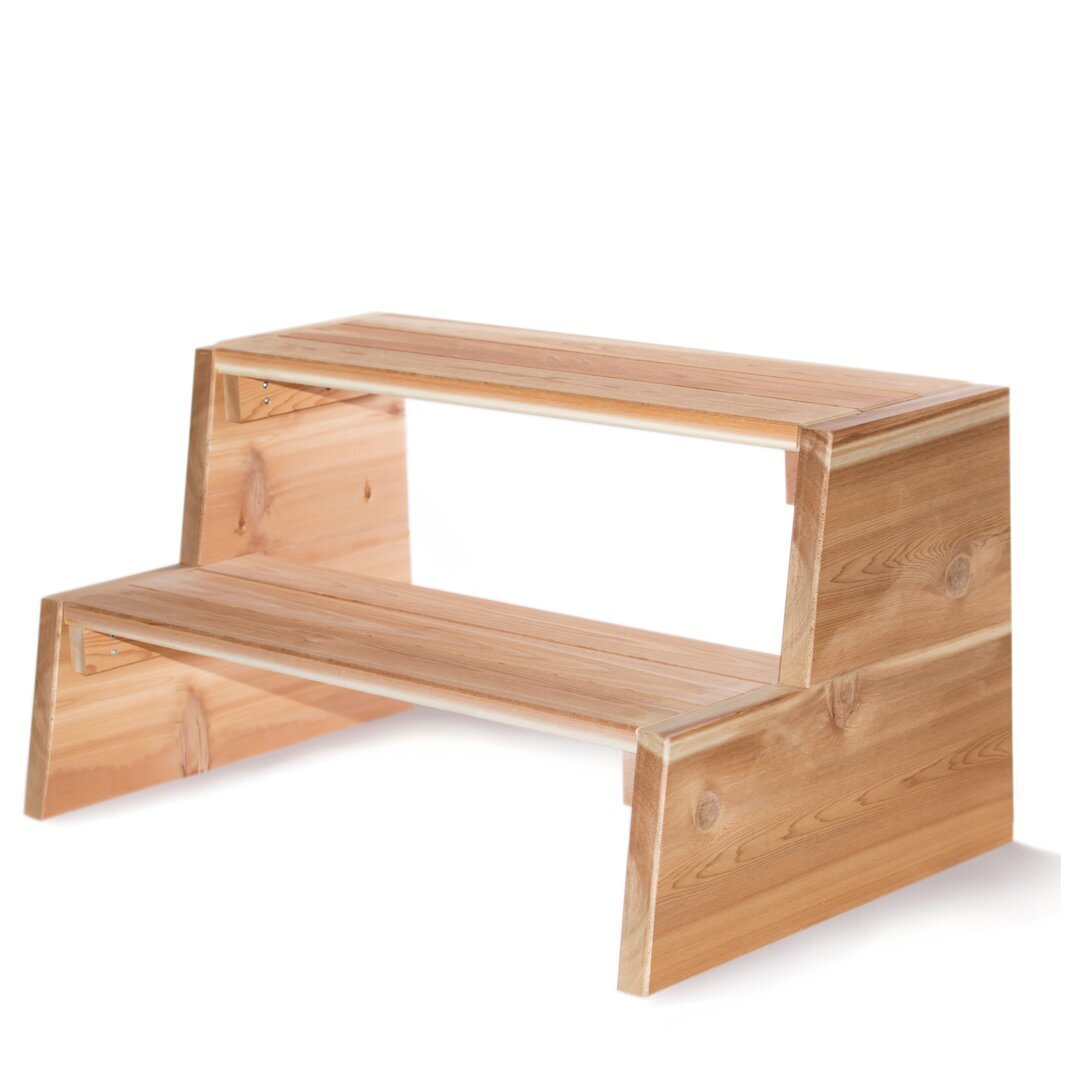 Natural Cedar Spa Steps
